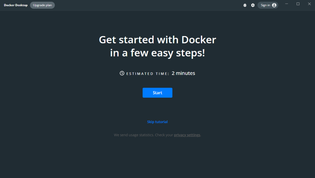 Docker Desktop for Windows インストール