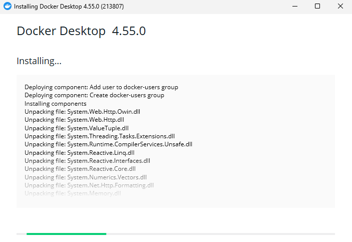 Docker Desktop for Windows インストール