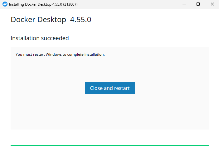 Docker Desktop for Windows インストール