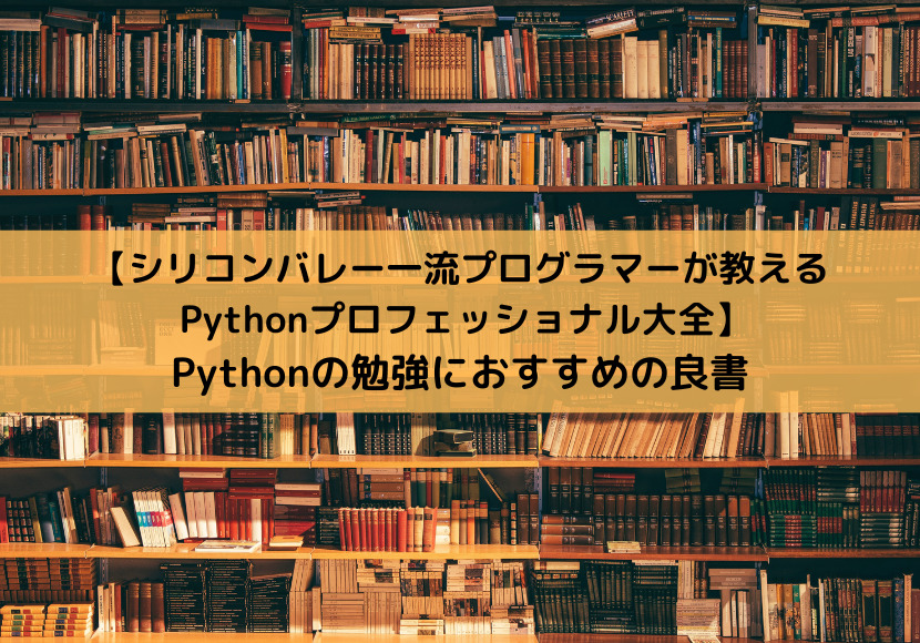【シリコンバレー一流プログラマーが教える Pythonプロフェッショナル大全】Pythonの勉強におすすめの良書