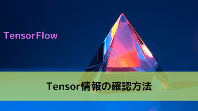 【TensorFlow】Tensor情報の確認方法