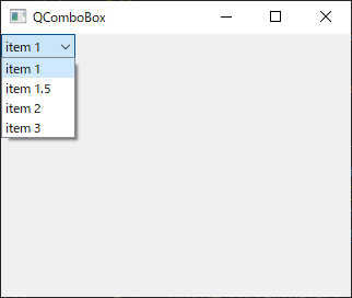 QComboBox サンプル