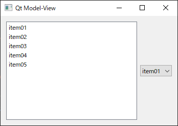 Model-View QListView QStringListModel QComboBox
