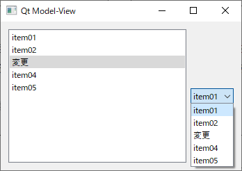 Model-View QListView QStringListModel QComboBox