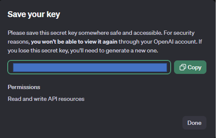 OpenAI API keys